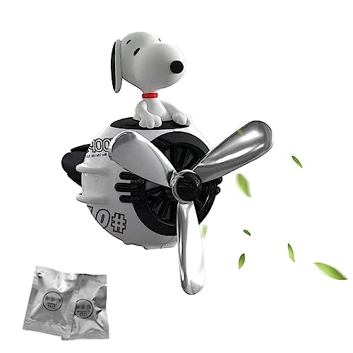 2023年スヌーピー 車の芳香剤 車 エアコン 消臭 くま 可愛い 車内 消臭 クリップ式 固形香料 取り付け簡単 エアコン吹き出し口用 螺旋回転 プロペラディフューザー プレゼント ギフト 車装飾 カー用品【芳香剤2枚付き】